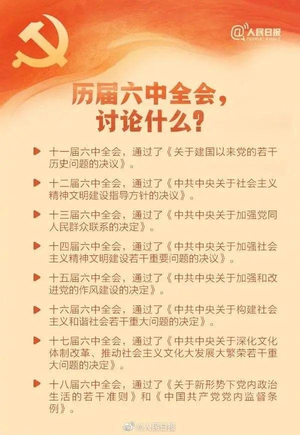 敲黑板！十九屆六中全會知識點(diǎn)來了